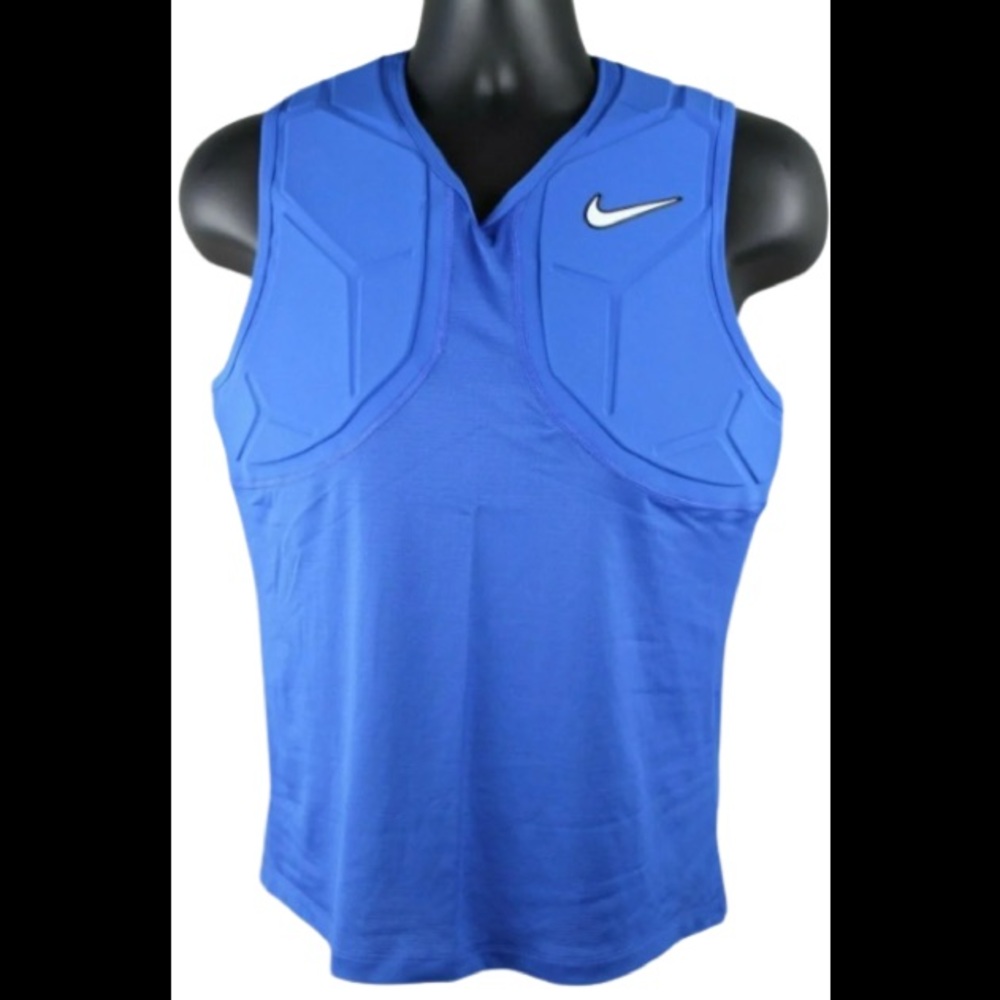 NIKE NEW Pro Vapor Speed 2 Sleeveless Padded Football Top Blue MSRP $70 - Picture 3 of 8